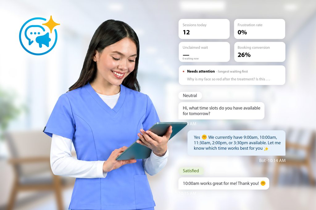 Campaign Copilot handles customer enquiries 24/7, even outside your clinic's working hours, providing immediate responses to common questions.