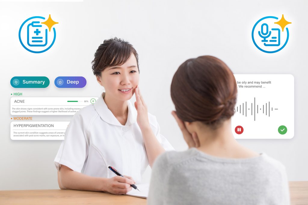 AI-powered electronic health records in Aoikumo™ help medical aesthetic clinics organise patient information and support better consultations and treatment planning.